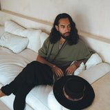 Sage Green Tribal Kimono Robe for Men - AYA Sacred Wear