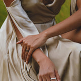Sage Matangi Peace Silk Gown • Boho Bridal Silk Dress • Boho Elegant Dress • Wedding Dress - AYA Sacred Wear