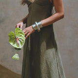 Sage Padma Dress • Boho Minimalist Dress • Boho Elegant Goddess Dress - AYA Sacred Wear