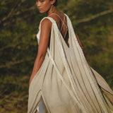 Look effortlessly stylish with this beautiful Macrame Cape by Aya Sacred Wear.