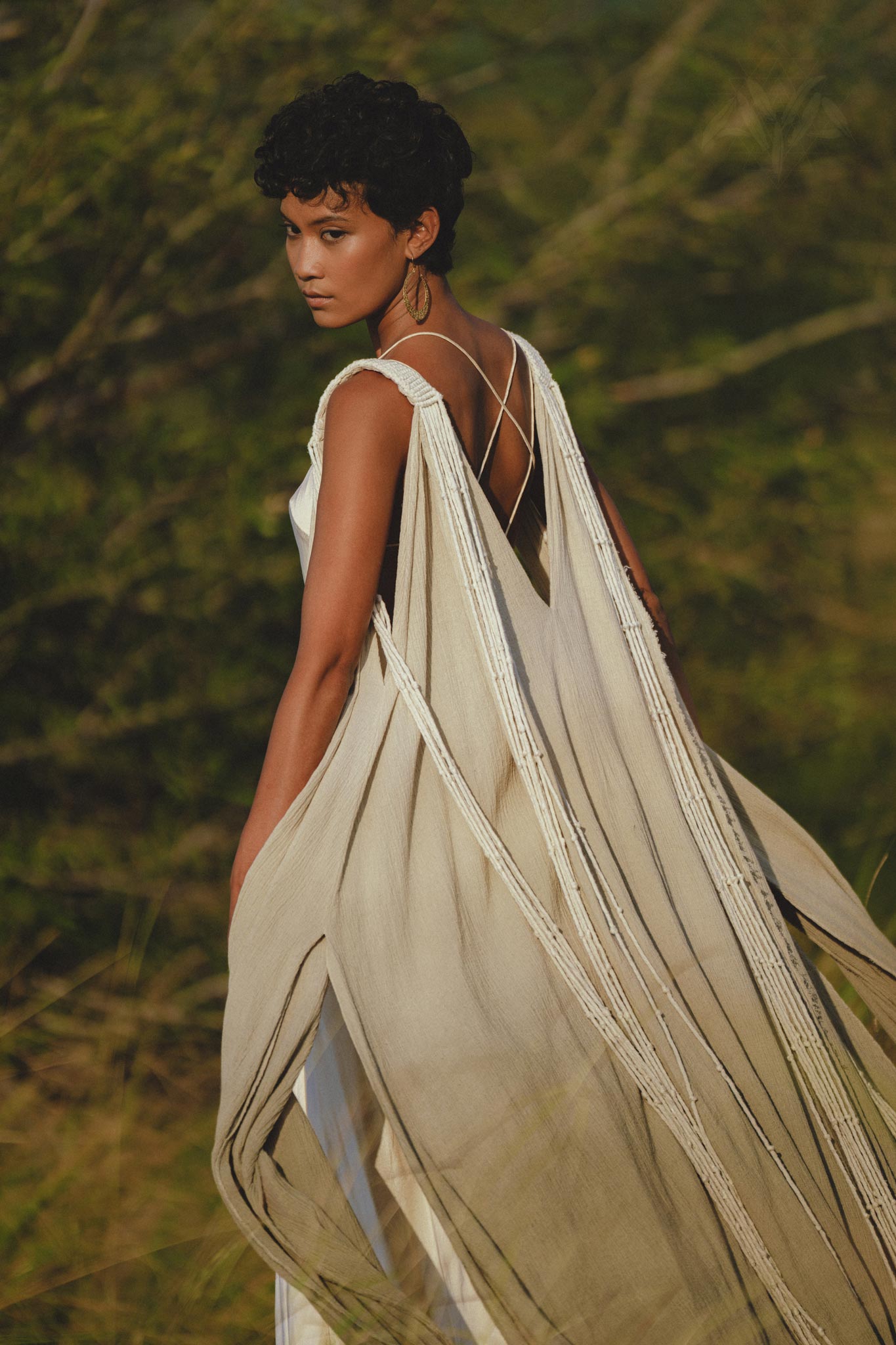 Look effortlessly stylish with this beautiful Macrame Cape by Aya Sacred Wear.