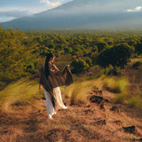 Olive Green Poncho Robe for Women, Boho Kimono Overcoat, Prom Cover Up - AYA Sacred Wear