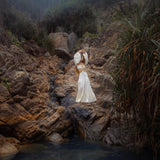 Samudra Dress in Ivory Colour – Organic Bohemian Dress - AYA Sacred Wear