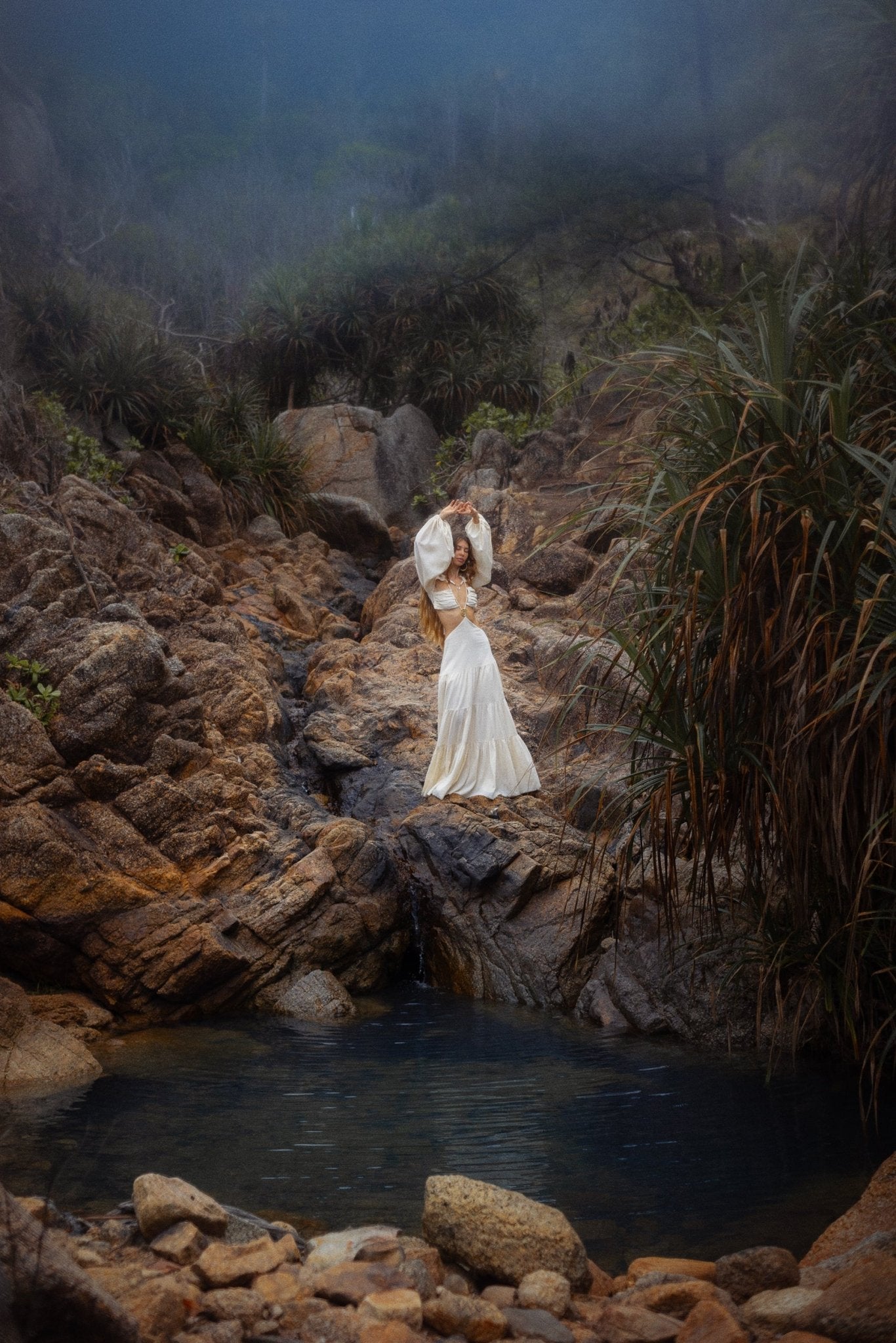 Samudra Dress in Ivory Colour – Organic Bohemian Dress - AYA Sacred Wear