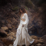 Samudra Dress in Ivory Colour – Organic Bohemian Dress - AYA Sacred Wear