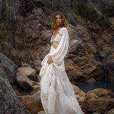 Samudra Dress in Ivory Colour – Organic Bohemian Dress - AYA Sacred Wear