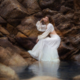 Samudra Dress in Ivory Colour – Organic Bohemian Dress - AYA Sacred Wear
