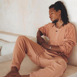 Sandal Wood Colour Long Sleeve Sweatshirts for Men - AYA Sacred Wear