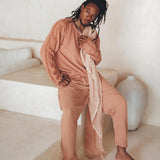 Sandal Wood Colour Long Sleeve Sweatshirts for Men - AYA Sacred Wear