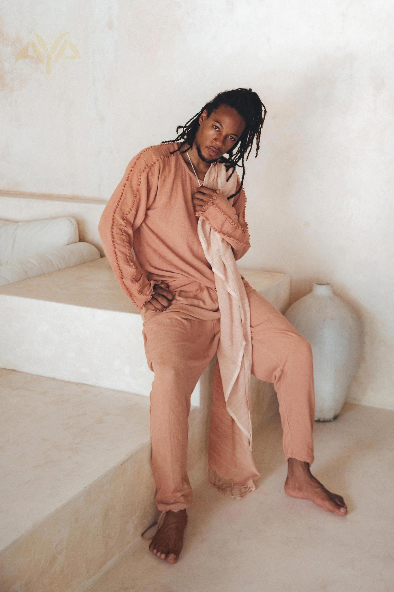 Sandal Wood Colour Long Sleeve Sweatshirts for Men - AYA Sacred Wear