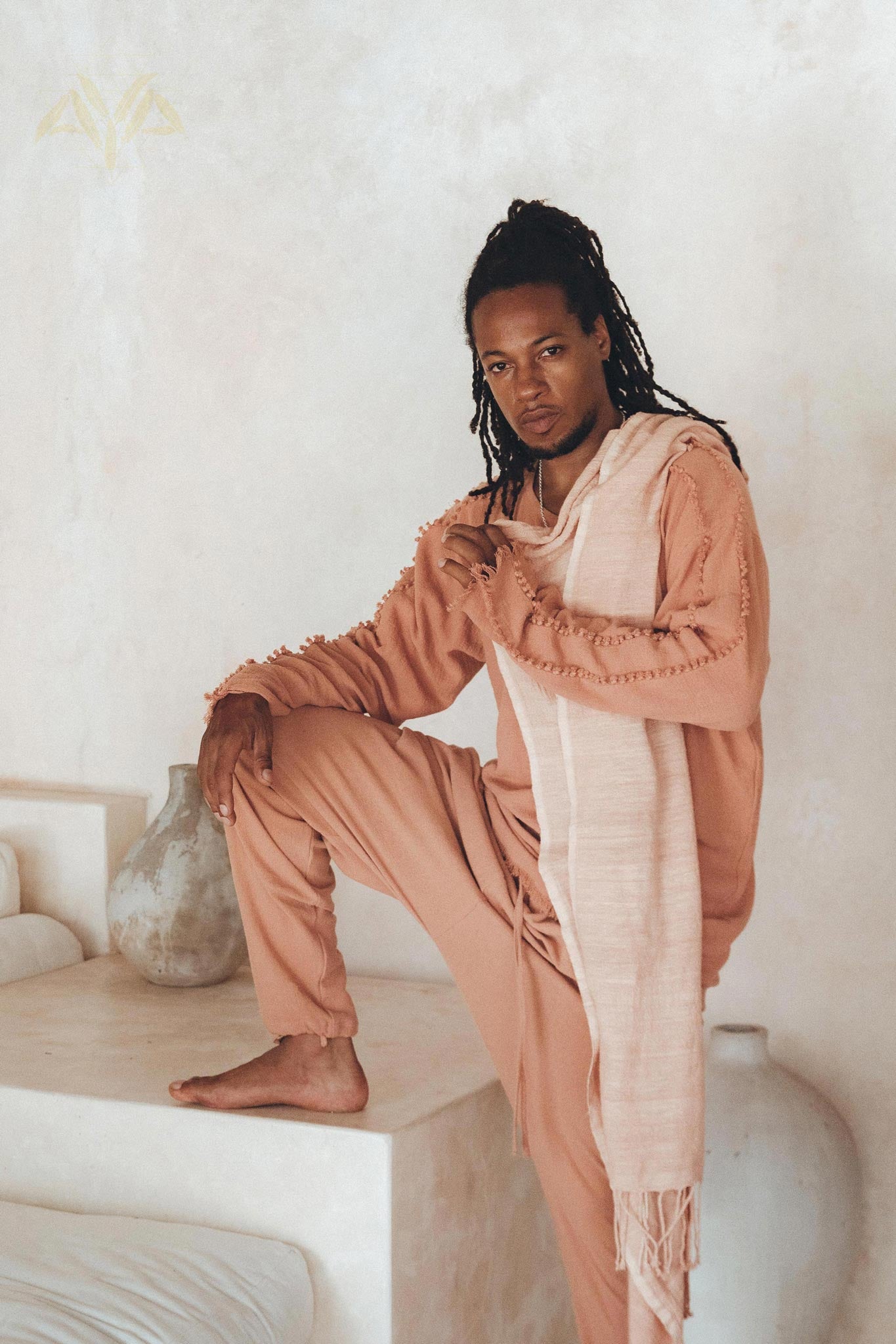 Sandal Wood Colour Long Sleeve Sweatshirts for Men - AYA Sacred Wear