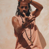 Sandalwood Colour Handwoven Cotton Sleeveless Hoody for Men - AYA Sacred Wear
