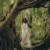 See Through Dress • Long Maxi Dress • Tribal Raw Cotton Cover - up - AYA Sacred Wear