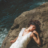 See Through Dress • Long Maxi Dress • Tribal Raw Cotton Cover - up - AYA Sacred Wear