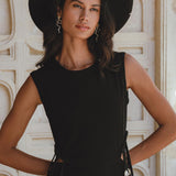 Selkie Dress Black• Open Sides Macrame Robes Dress • Organic Dress - AYA Sacred Wear