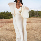 Silk Chiffon Kimono for Women, Sheer Silk Bridal Cover Up, Boho Wedding Robe, Lightweight Resort Wear, Handmade Silk Duster - AYA Sacred Wear