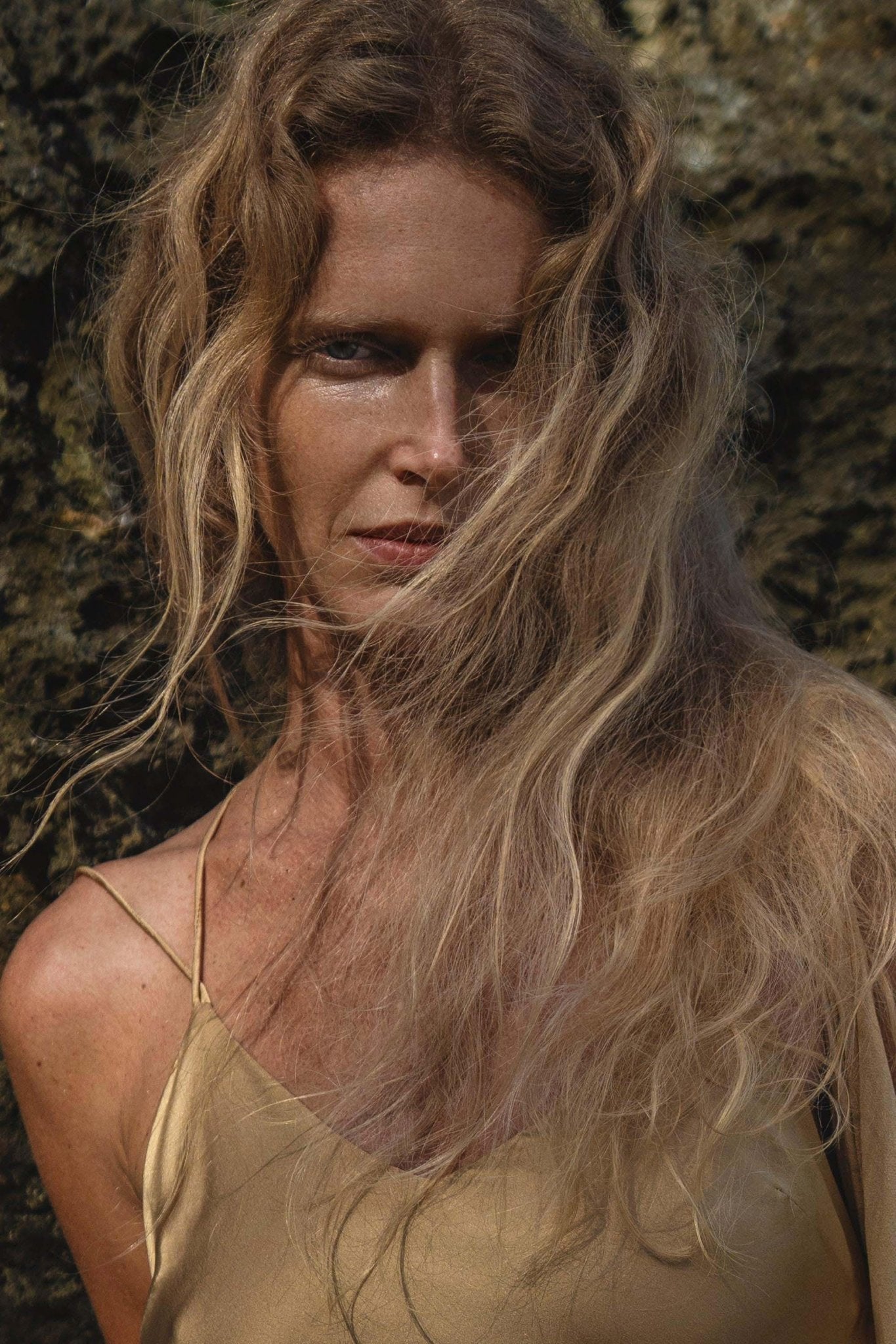 Silk SIip Dress in Inka Gold Colour — Backless Boho Bridesmaid Evening Gown - AYA Sacred Wear