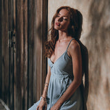 Sky Blue Bohemian Dress • Boho Bridesmaid Dress - AYA Sacred Wear