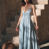 Sky Blue Bohemian Dress • Boho Bridesmaid Dress - AYA Sacred Wear
