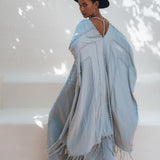 Sky Blue Poncho Robe • Boho Cape for Women • Bridal Cover Up for Wedding - AYA Sacred Wear