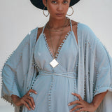 Bridal Poncho Robe, Boho Cape for Women, Bridal Cover Up for Wedding - AYA Sacred Wear