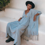 Bridal Poncho Robe, Boho Cape for Women, Bridal Cover Up for Wedding - AYA Sacred Wear