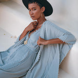 Bridal Poncho Robe, Boho Cape for Women, Bridal Cover Up for Wedding - AYA Sacred Wear