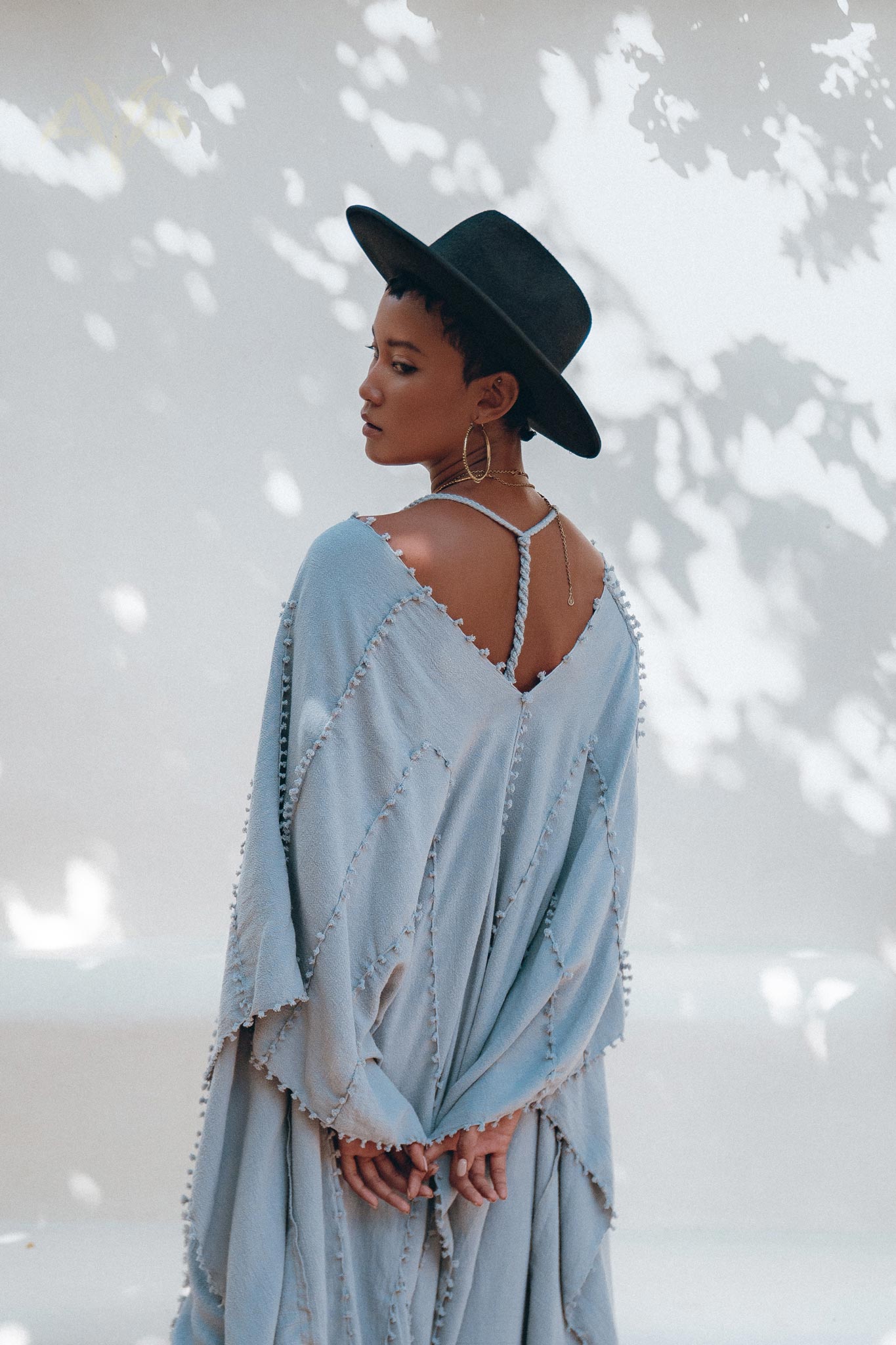 Bridal Poncho Robe, Boho Cape for Women, Bridal Cover Up for Wedding - AYA Sacred Wear