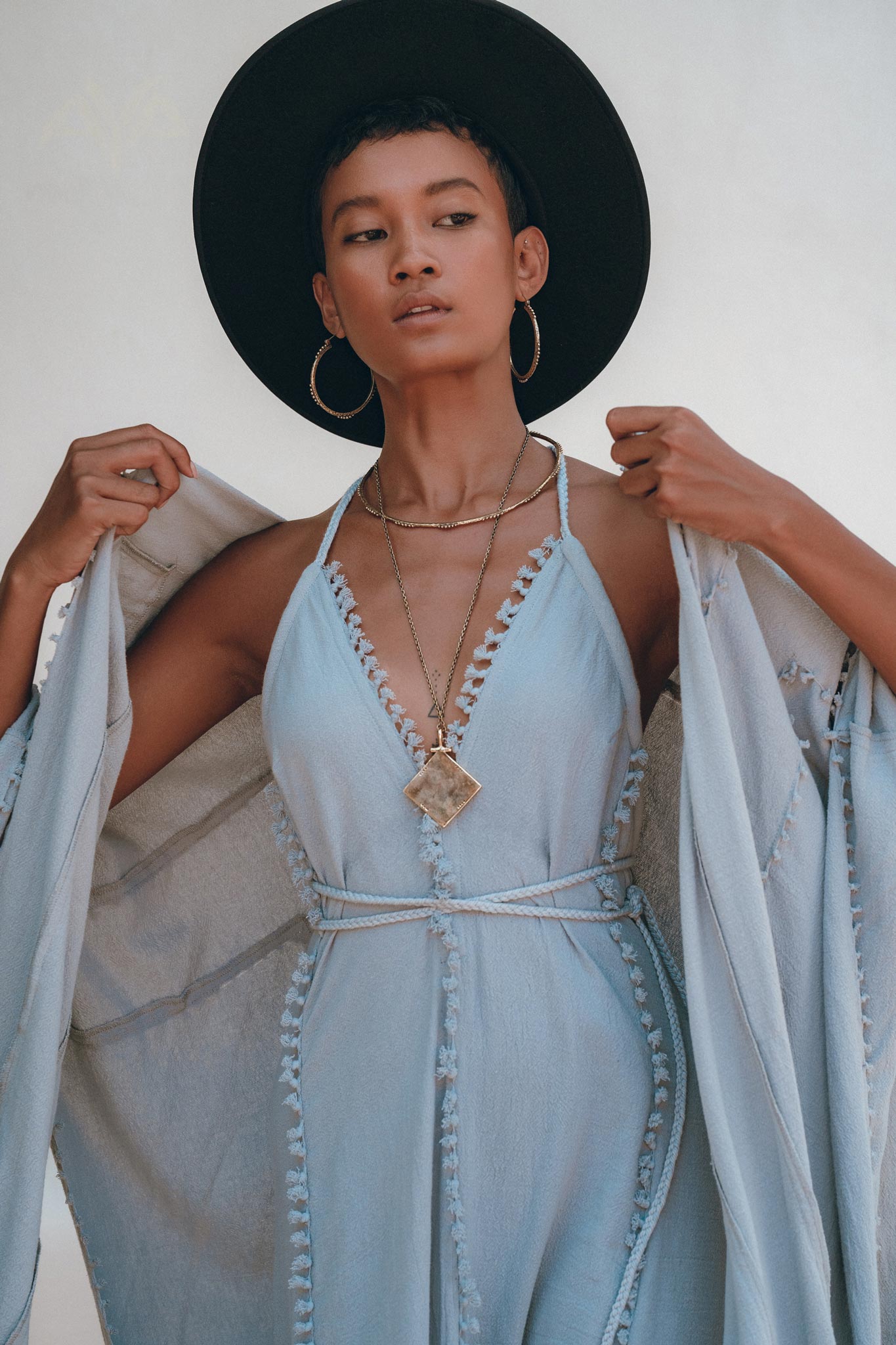 Bridal Poncho Robe, Boho Cape for Women, Bridal Cover Up for Wedding - AYA Sacred Wear