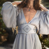 Tatva Dress Celestial Mist Blue Colour - AYA Sacred Wear