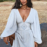 Tatva Dress Celestial Mist Blue Colour - AYA Sacred Wear