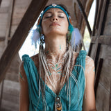 Turquoise Nomad Spirit Dress (Adjustable size, multiway dress) - AYA Sacred Wear