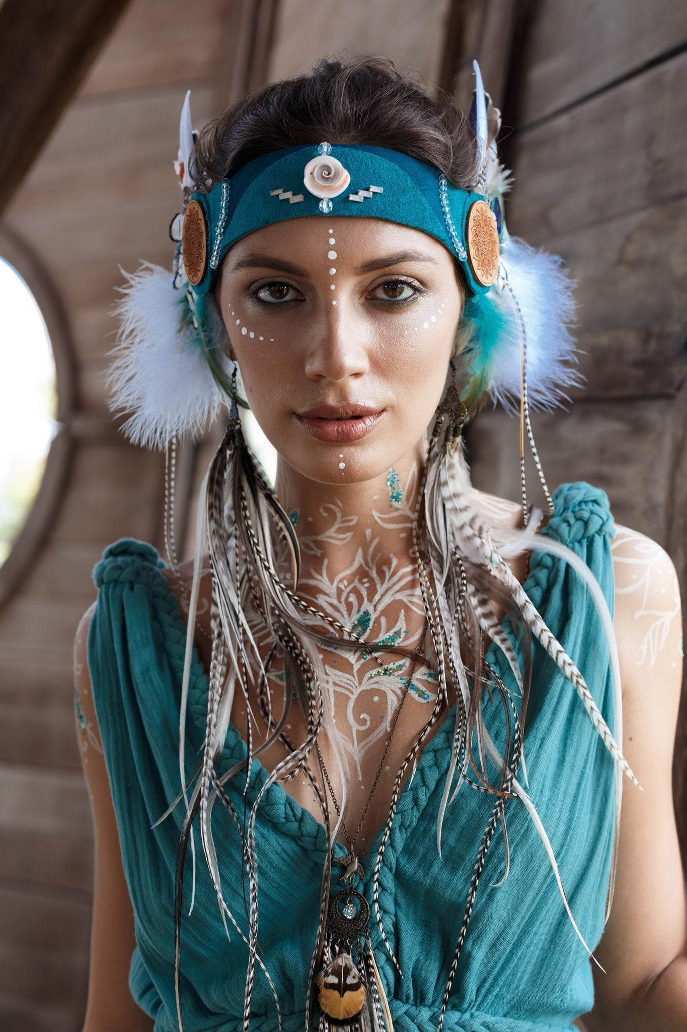 Turquoise Nomad Spirit Dress (Adjustable size, multiway dress) - AYA Sacred Wear