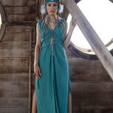 Turquoise Nomad Spirit Dress (Adjustable size, multiway dress) - AYA Sacred Wear
