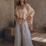 Unique Soft Linen Boho Pants Women • Loose Linen Wide Boho Pants • Bohemian Pants - AYA Sacred Wear