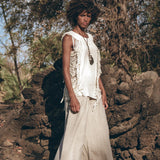 Unique Soft Linen Boho Pants Women • Loose Linen Wide Boho Pants • Bohemian Pants - AYA Sacred Wear