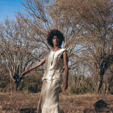 Unique Soft Linen Boho Pants Women • Loose Linen Wide Boho Pants • Bohemian Pants - AYA Sacred Wear