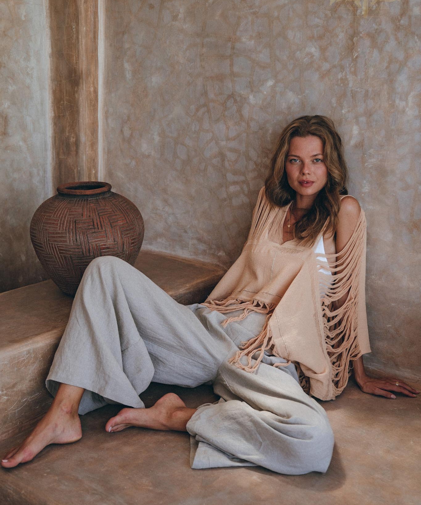 Unique Soft Linen Boho Pants Women • Loose Linen Wide Boho Pants • Bohemian Pants - AYA Sacred Wear