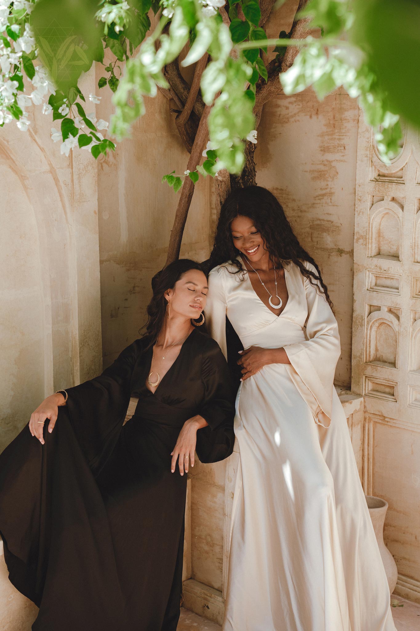Vanilla Cream Sundari Silk Gown • Boho Open Back Fairy Tale Dress • Boho Bridal Dress - AYA Sacred Wear