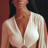 NEW! Off-White to Green Organic Wedding Boho Dress for Women by AYA Sacred Wear