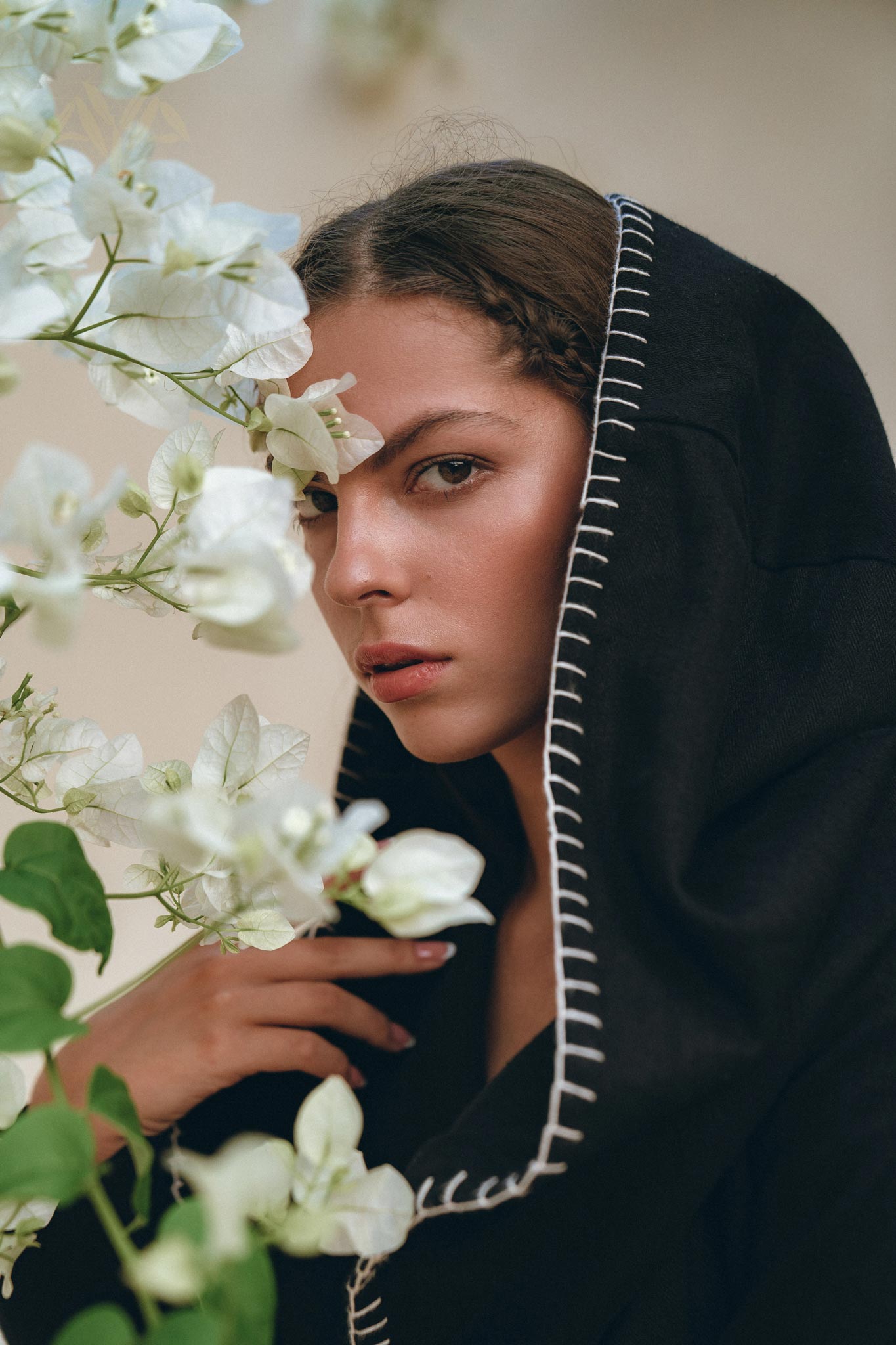 Warm Boho Hoody Cardigan for Women • Black Boho Overcoat • Belted Wrap Cardigan - AYA Sacred Wear