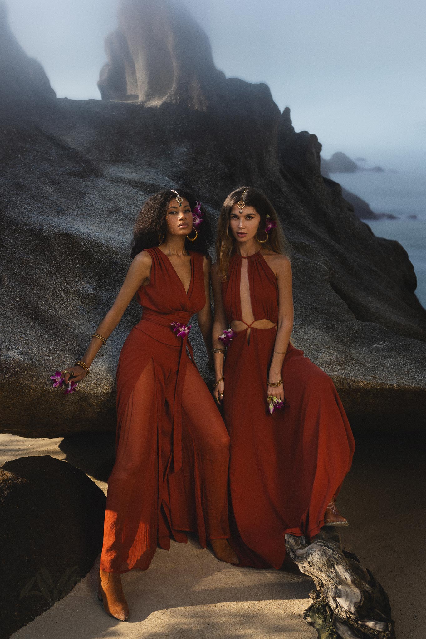 Elevate Your Ensemble with our Red Rose Goddess Jumpsuit - AYA Sacred Wear
