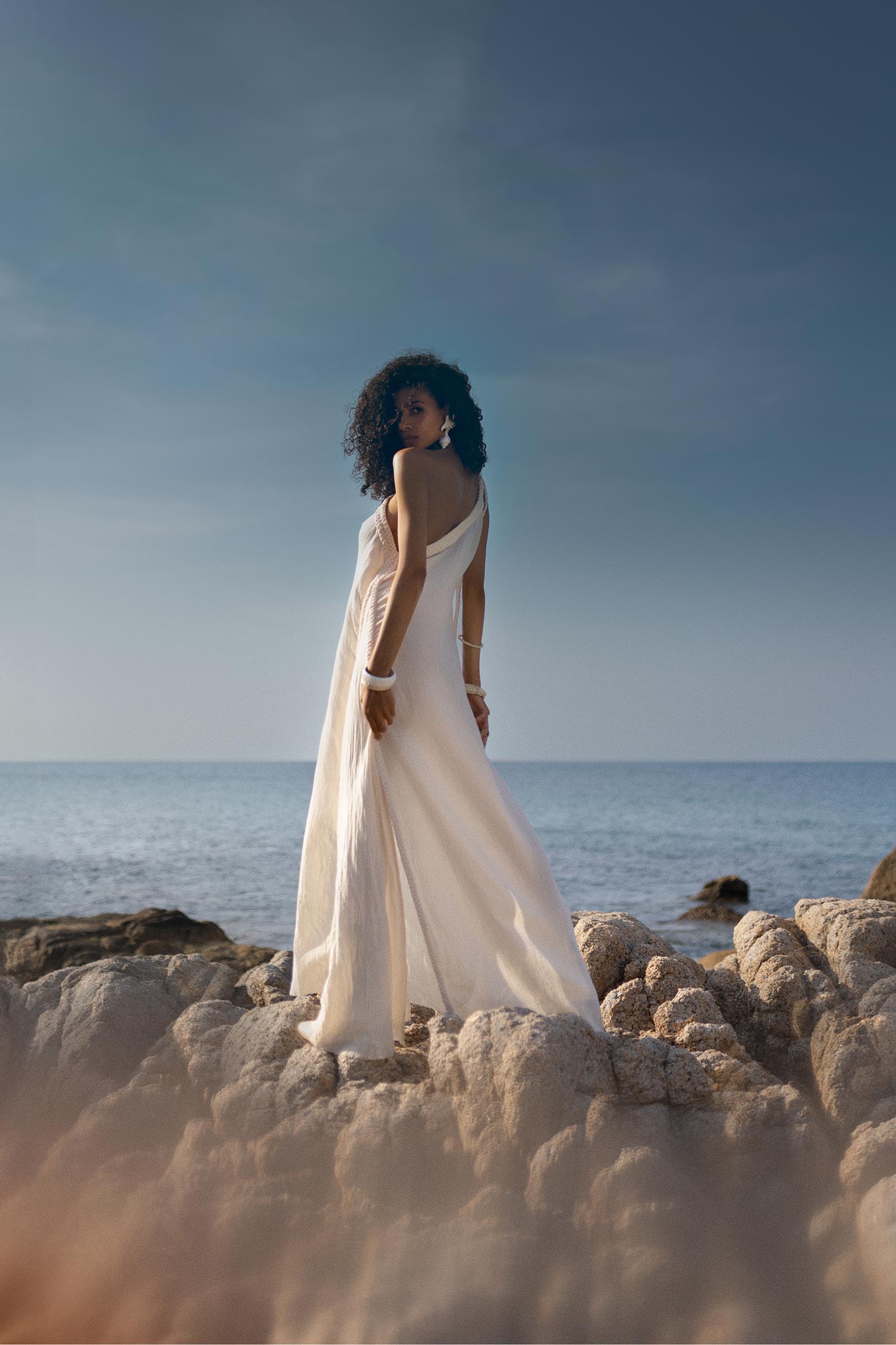 The Aurora Greek Goddess Dress: Channel timeless elegance in our iconic Aurora dress. Luxuriously crafted from organic cotton, its Grecian-inspired design and flowing silhouette radiate goddess vibes.