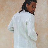 White Linen Blazer Jacket for Men - AYA Sacred Wear