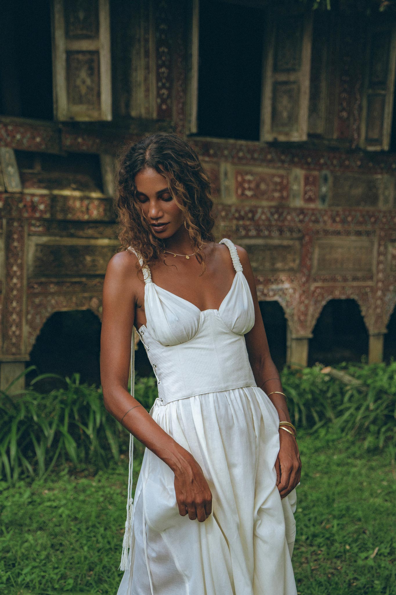 Underbust Bridal Waist Corset for Women, Bohemian Bustier Top - AYA Sacred Wear