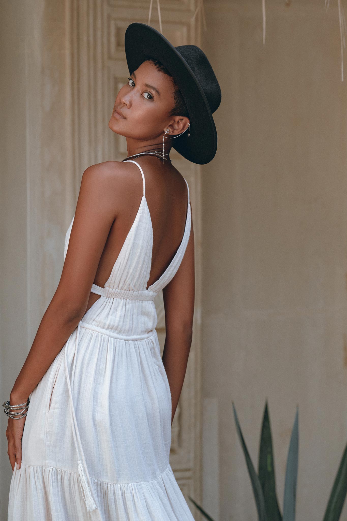 White Multiway Dress, Beach Adjustable Dress, Boho Sleeveless Dress - AYA Sacred Wear