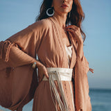Boho Kimono Cover Up, Wide Sleeve Cardigan Mantle, Cape for Women - AYA Sacred Wear