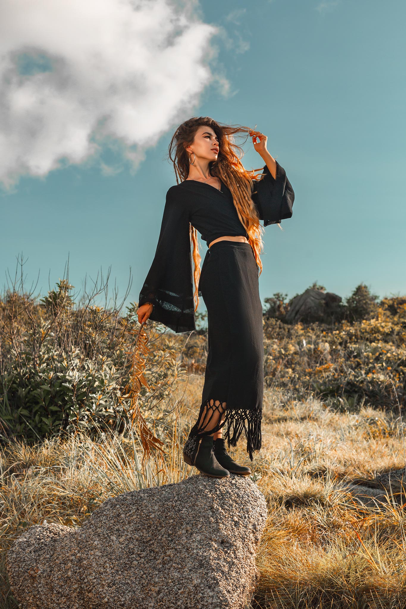 Wrap Maxi Skirt • Boho Maxi Skirt • Wrap Around Skirt - AYA Sacred Wear