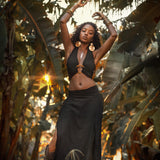 Wrap Maxi Skirt • Handmade Boho Long Skirt • Long Cotton Skirt - AYA Sacred Wear