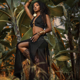 Wrap Maxi Skirt • Handmade Boho Long Skirt • Long Cotton Skirt - AYA Sacred Wear